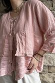 Benji Linen Wave Panel Jacket Wild Rose - 